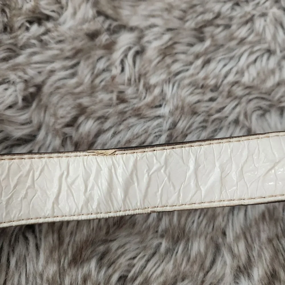 Unbranded Snakeskin Print White‎ Vegan Leather Handbag